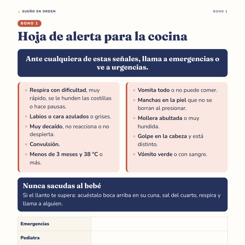 Hoja de señales de alerta