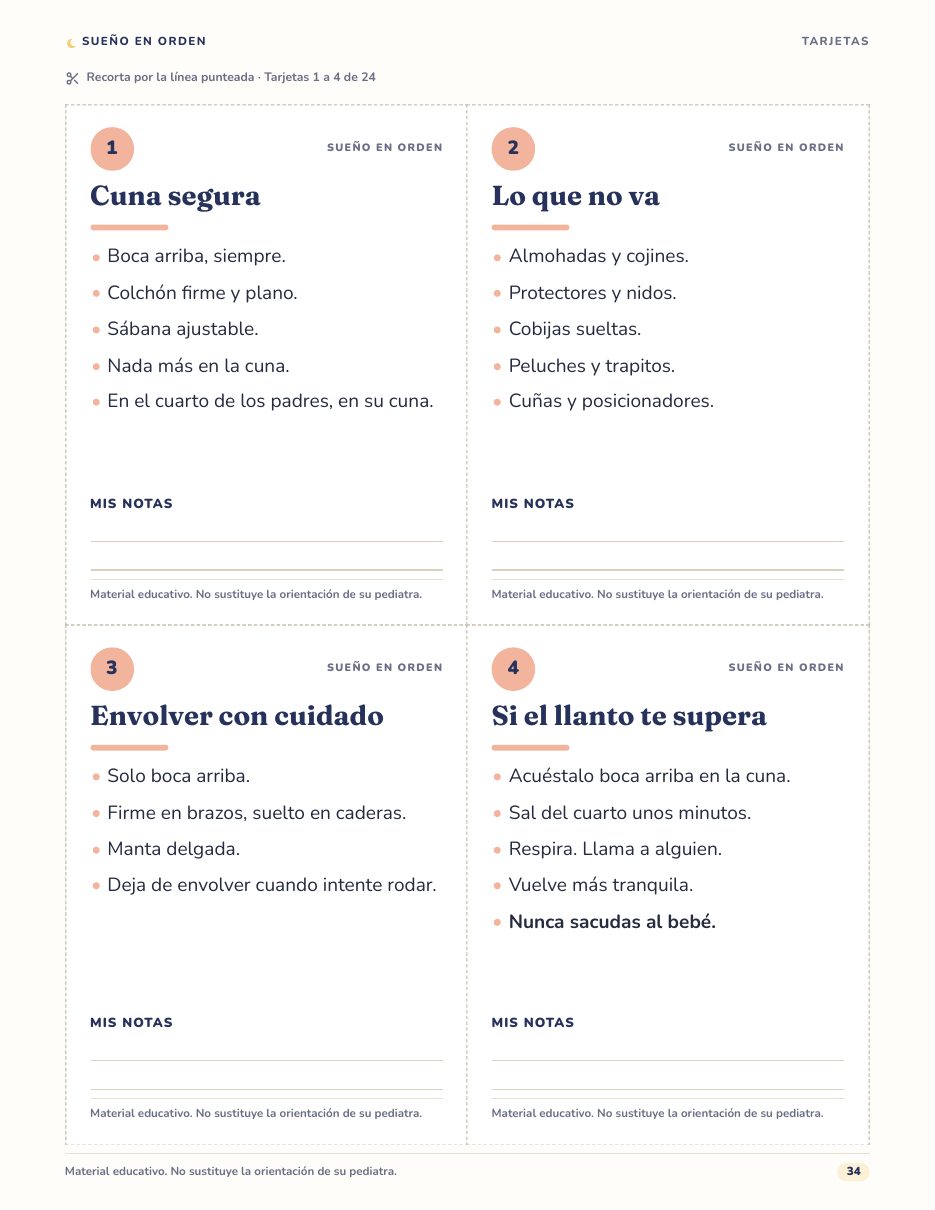 Tarjetas para recortar