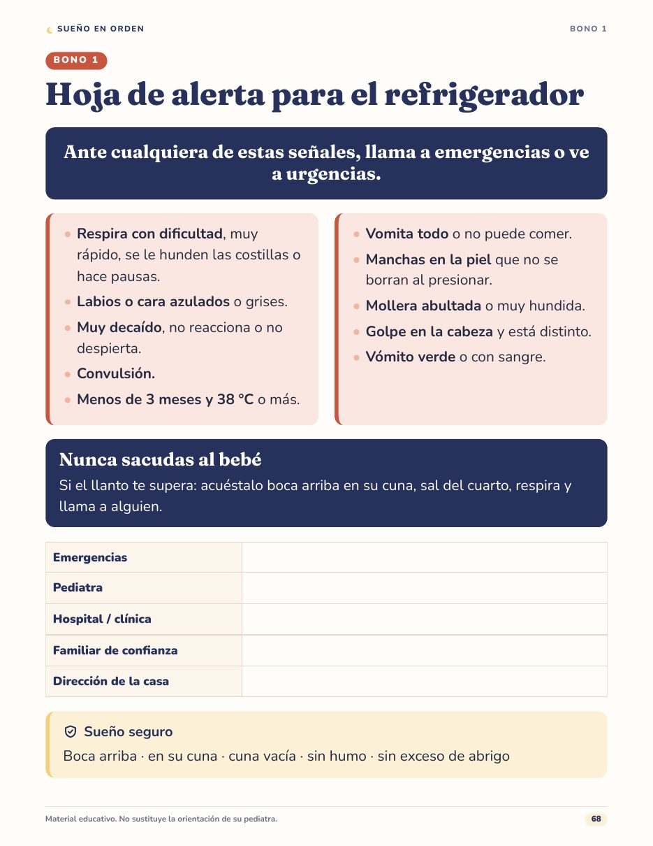 Hoja de señales de alerta